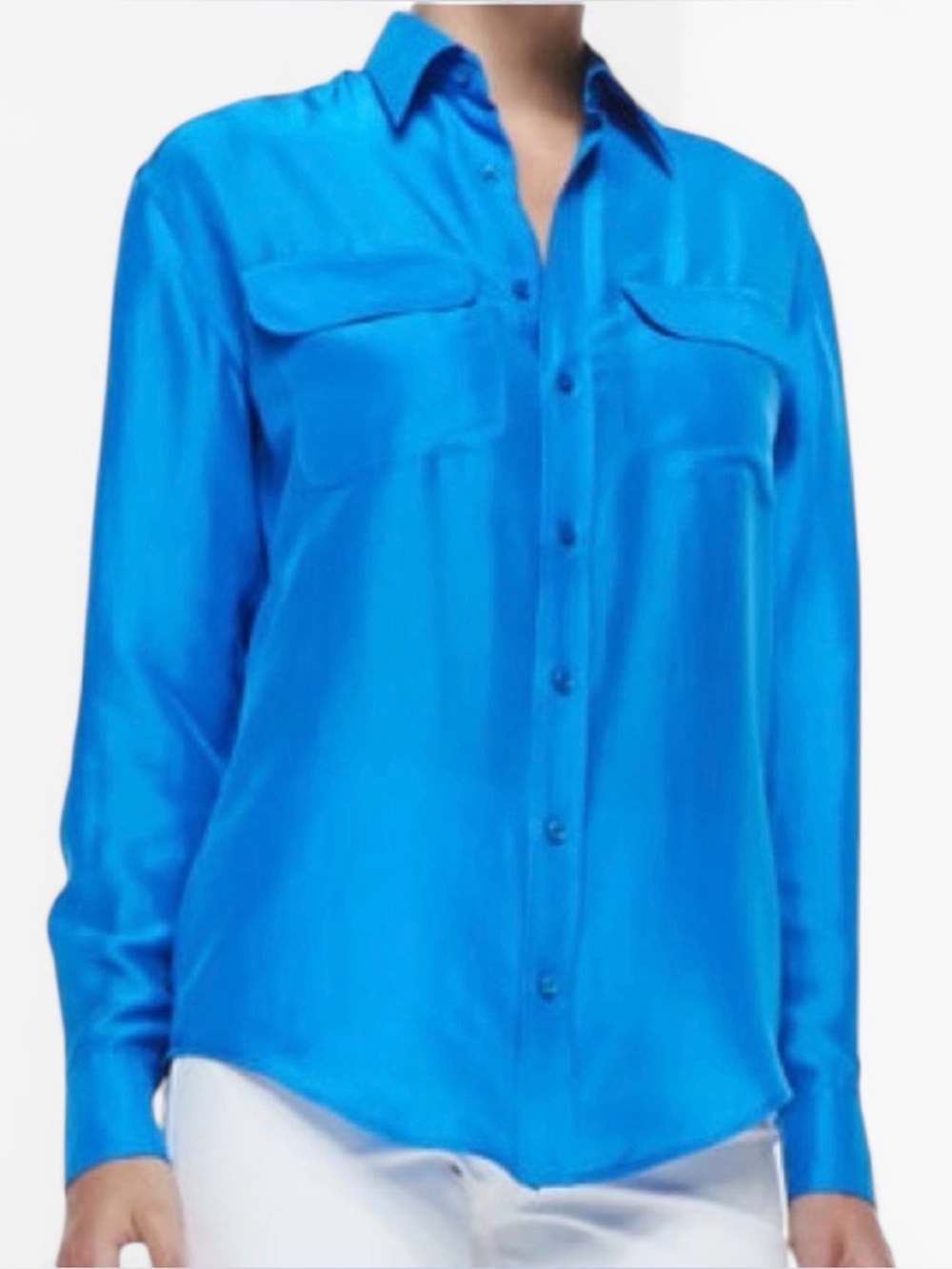 RALPH LAUREN Black Label Women’s Benford Silk Shirt, Size 8